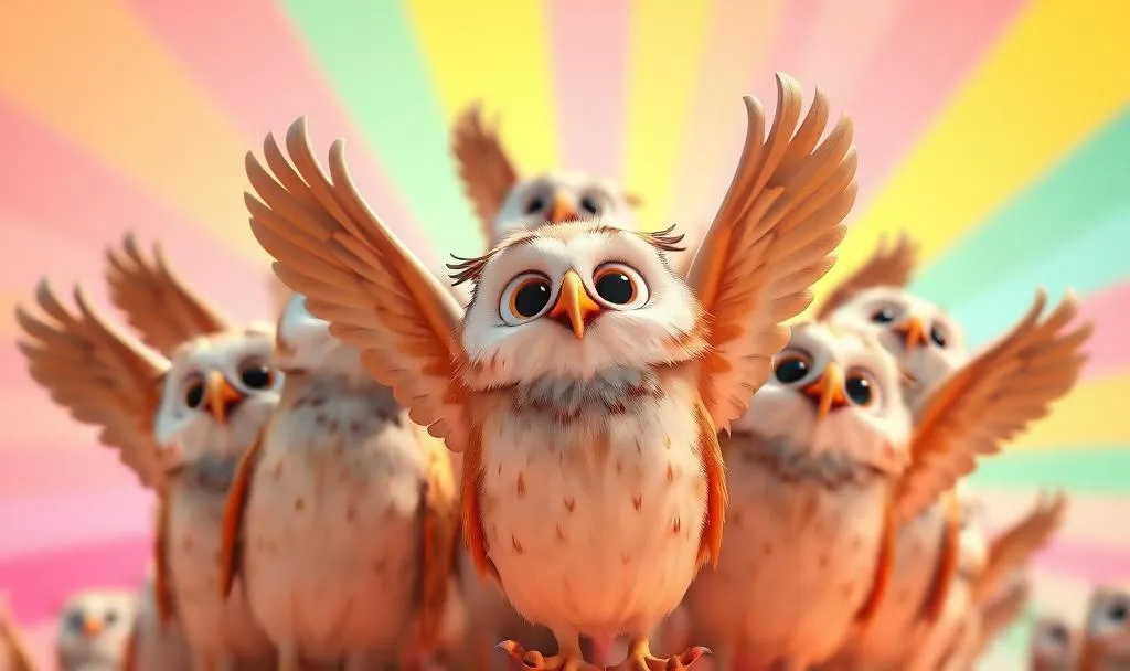 Owl with bow and arrow aiming at a target representing focused mentorship